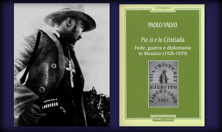 El famoso general de los Cristeros Gorostieta. En el recuadro, el libro de Paolo Valvo