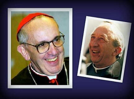 En la foto Bergoglio y Giussani
