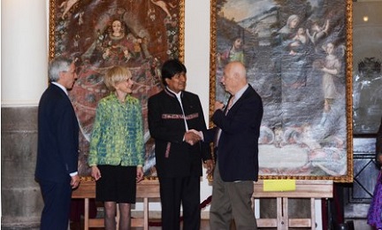 MÁS SEGURAS EN MANOS DE MORALES. Se recuperaron en Bolivia una “Huida de Egipto” y una “Virgen de la Candelaria” de la época colonial. Pero no serán devueltas a la Iglesia