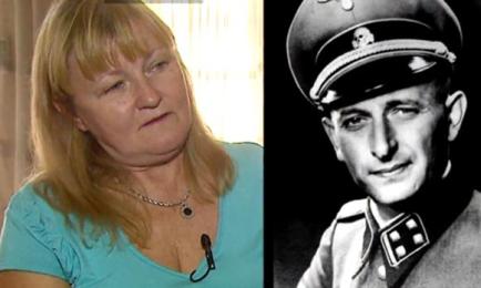 Carmen Beatriz Bretin Lindemann, nuera de Eichmann. Foto de la pantalla de televisión