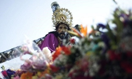 El Cristo con los grados militares. Foto Johan Ordoñez