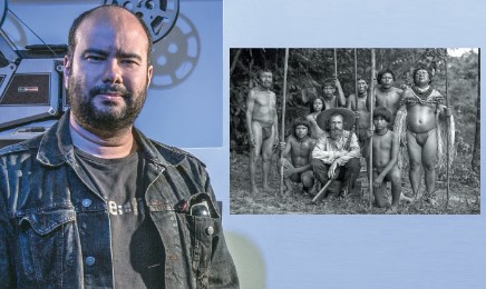 El director colombiano Ciro Guerra, 36 años, y una escena de la película. Foto: Juan Carlos Sierra
