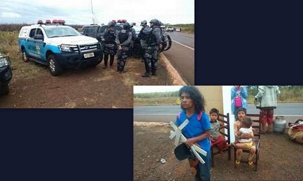 BRASIL. COMUNIDAD GUARANÍ EXPULSADA, CASAS DEMOLIDAS. La comunidad Apy Ka’y está viviendo al costado de la ruta