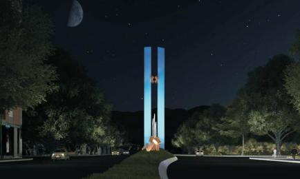 Maqueta del monumento al bicentenario que se está construyendo en la ciudad argentina de Tucumán, donde se proclamó la Independencia el 9 de julio de 1816