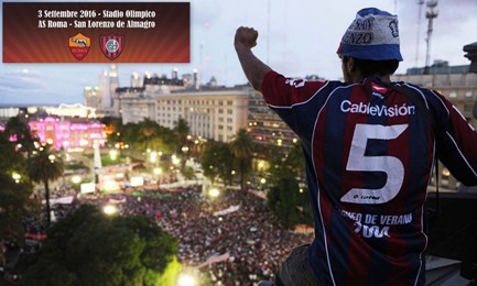 SE CONFIRMA ROMA-SAN LORENZO. Sonó el silbato para el sábado 3 de septiembre. La recaudación será para las víctimas del terremoto