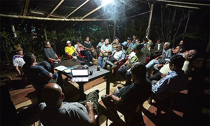 Reunión de las FARC. En el centro Timochenko, el último comandante