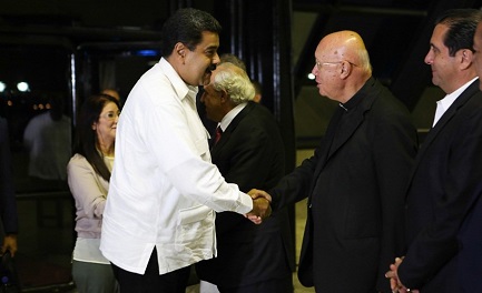 Se prepara un Celli bis? El delegado del Vaticano con Maduro en el mes de enero pasado