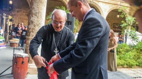 El cardenal Ortega mientras inaugura la 5ª edición de “Cuba emprende”