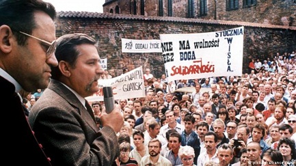 Lech Walesa en una foto histórica