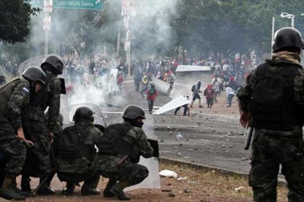 Enfrentamientos en Honduras