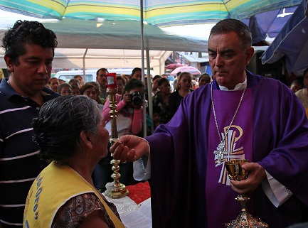 El obispo Salvador Rangel Mendoza (Foto José Luis de la Cruz)