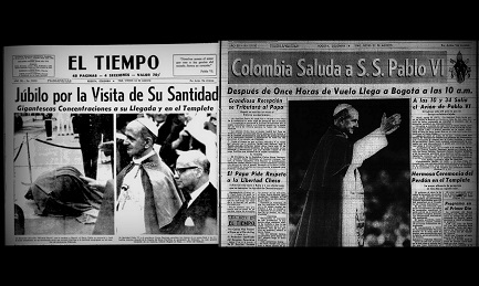 Primera página de los dos principales diarios de Colombia
